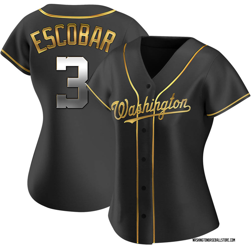 Alcides Escobar Men's Washington Nationals Alternate Jersey - Black Golden  Replica