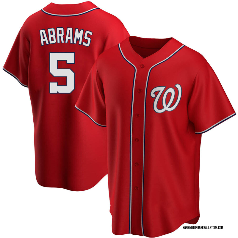 CJ Abrams Men's Washington Nationals Alternate Jersey - Red Authentic