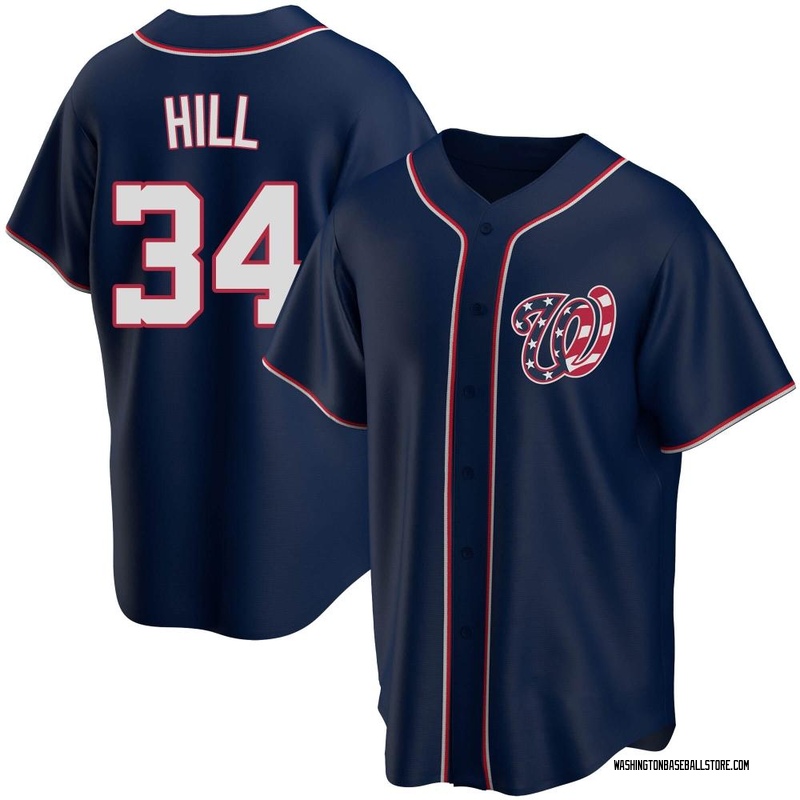 Derek Hill Men's Washington Nationals Alternate Jersey - White Authentic