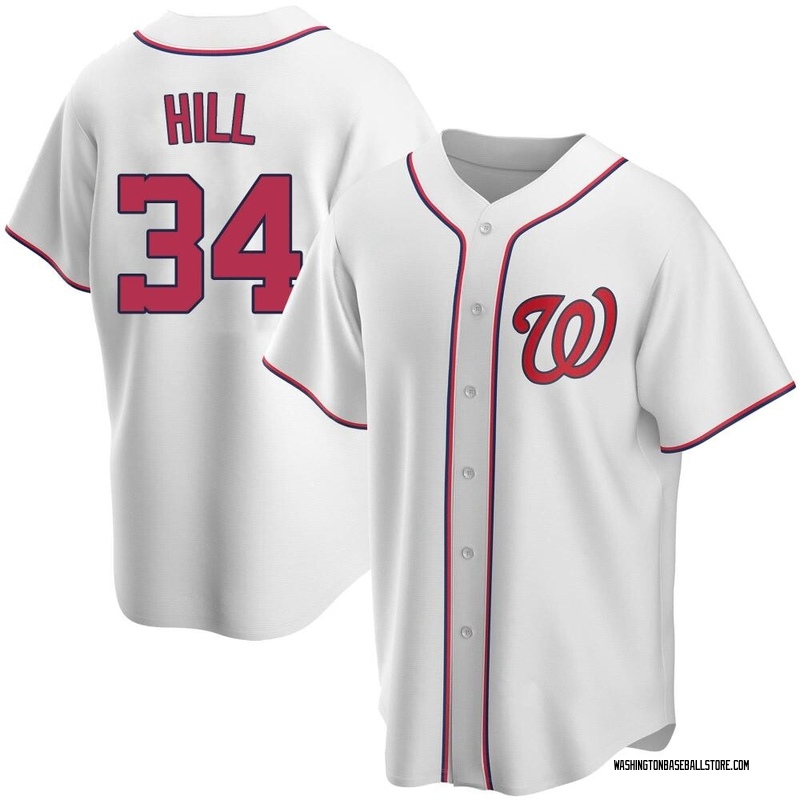 Derek Hill Men's Washington Nationals Alternate Jersey - White Authentic