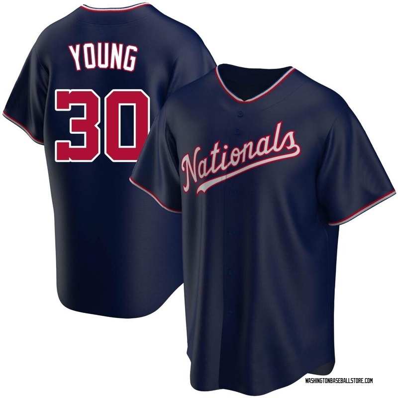 Custom Men's Washington Nationals Alternate Team Jersey - Navy Replica