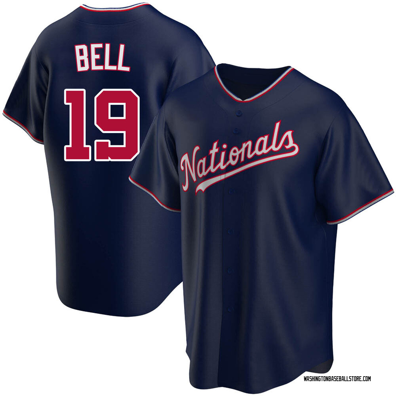 Josh Bell Men's Washington Nationals Alternate Team Jersey - Navy Replica