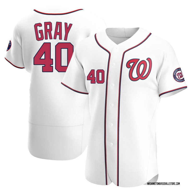 Washington Nationals MLB gray/red Dynasty Series DC baseball jersey SZ 2XL
