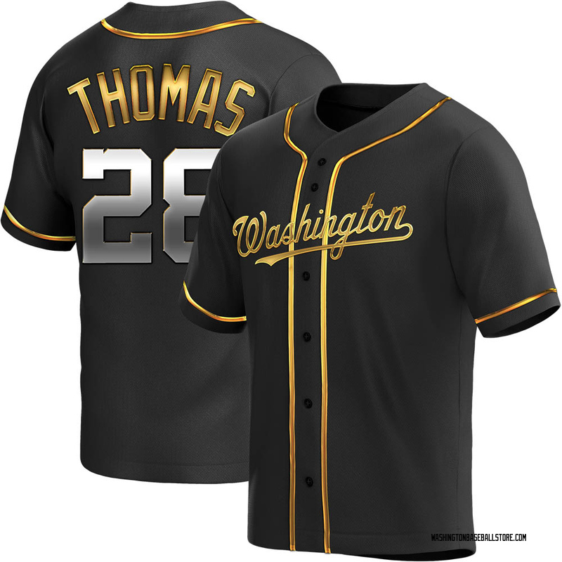 Lane Thomas Men's Washington Nationals Alternate Team Jersey - Navy Replica