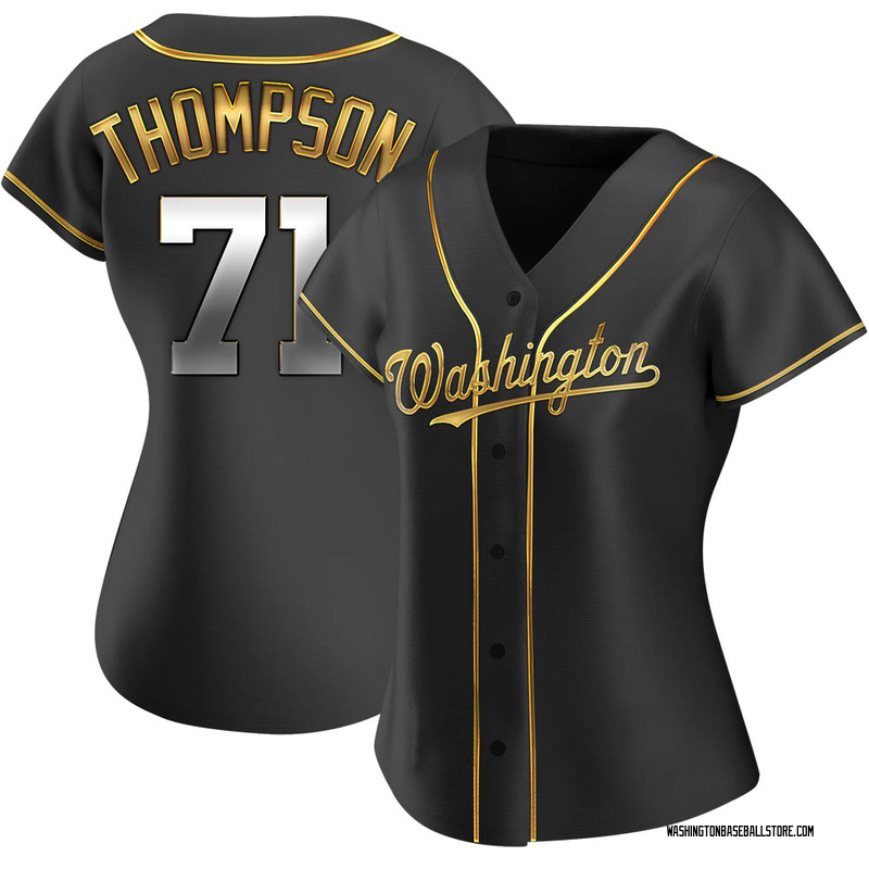 Mason Thompson Women's Washington Nationals Alternate Jersey - Black Golden  Replica