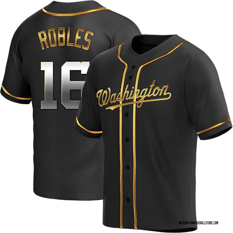 Victor Robles Men's Washington Nationals Alternate Jersey - Black Golden  Replica