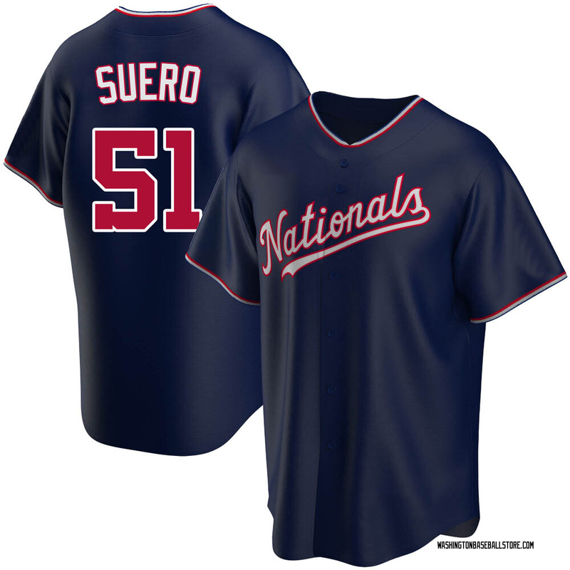 Wander Suero Men's Washington Nationals Home Jersey - White Replica