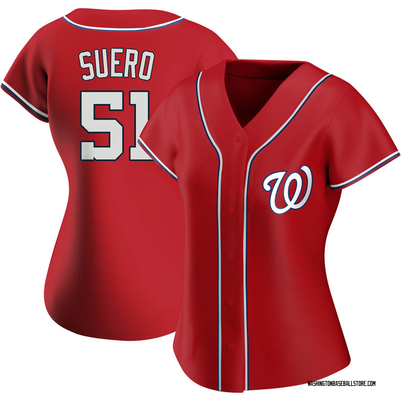 Wander Suero Men's Washington Nationals Home Jersey - White Replica